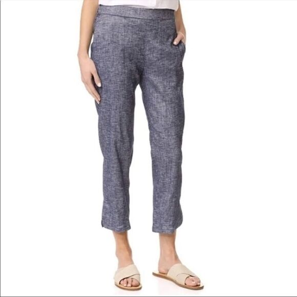 Theory Thorina Linen Blend Pants Tierra Wash - Picture 1 of 6